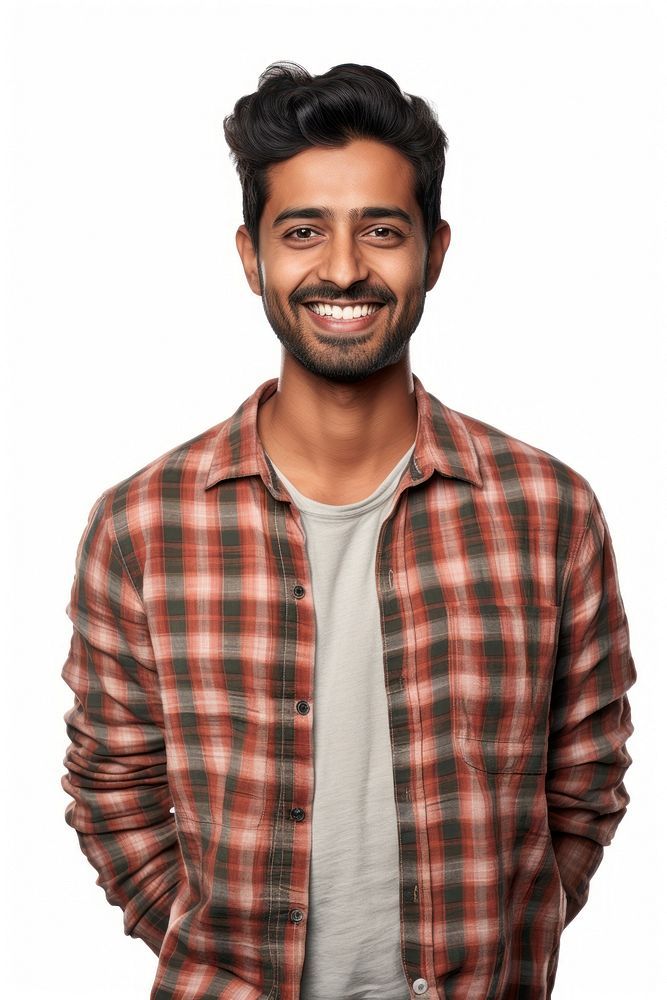 Smiling south asian man shirt portrait adult. AI generated Image by rawpixel.